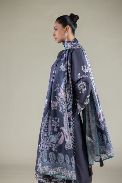Embroidered | Polyester Silk | Geometric Tassel Dupatta | AED 50.00