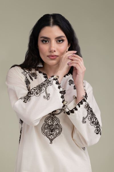 Embroidered | Cotton Dobby | Floral Cotton Kurta | AED 150.00