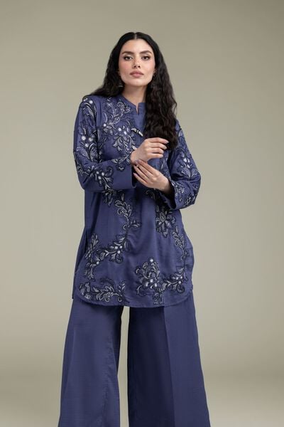 Embroidered | Cotton Dobby | Short Floral Kurta | AED 250.00