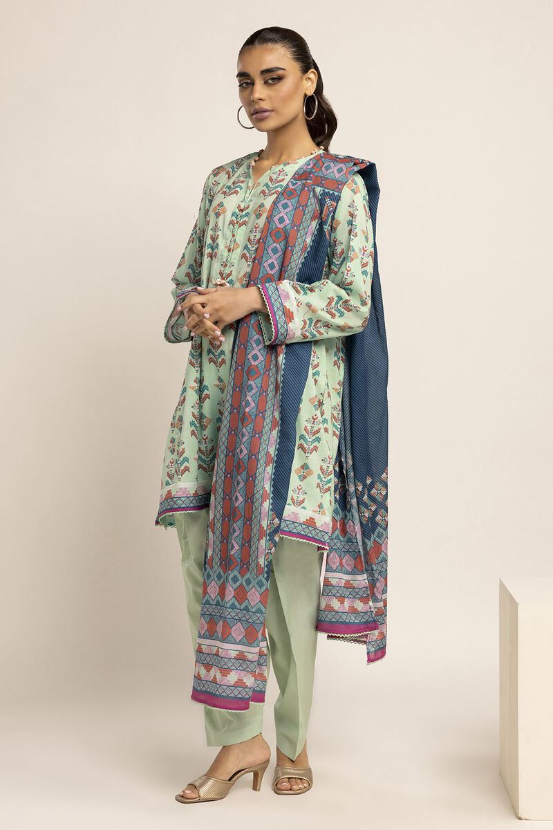 Printed | Cambric | Fabrics 3 Piece | null