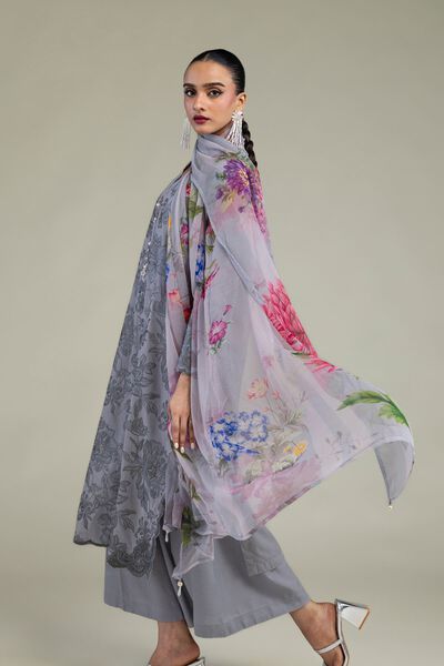 Embroidered | Chiffon | Floral Chiffon Dupatta | AED 130.00