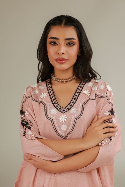 Embroidered | Cotton Dobby | Floral Cotton Kurta | AED 150.00