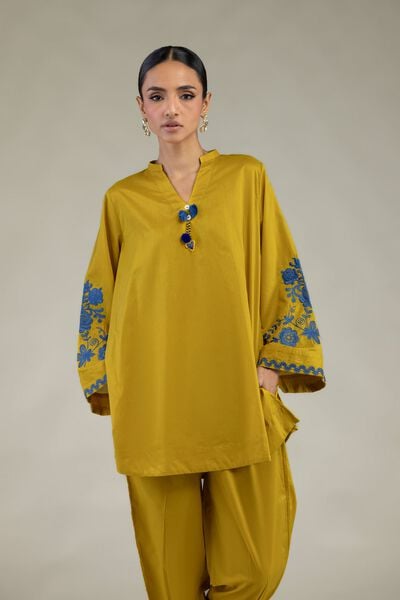 Embroidered | Cambric | Floral Cambric Kurta | AED 130.00