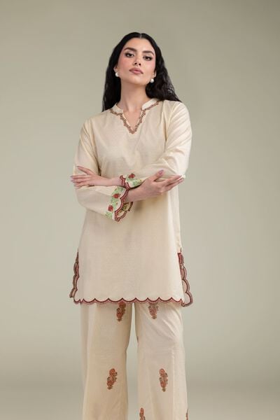 Embroidered | Cotton Dobby | Floral Cotton Kurta | AED 150.00