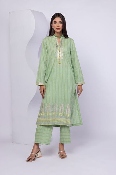 Embroidered | Lurex Stripes | Kurta | AED 160.00
