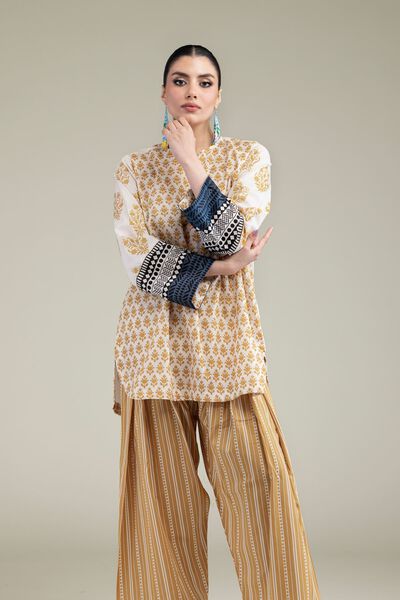 Printed | Cambric | Short Cambric Kurta | AED 100.00