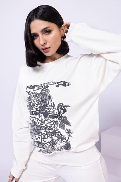 Printed | Lycra Terry | Sweatshirt | AED 24.00
