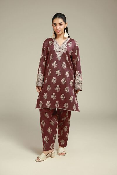 Printed | Satin | Fabrics 2 Piece | AED 150.00