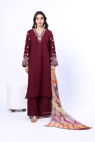 Embroidered | Cotton Dobby | Fabrics 3 Piece | AED 200.00
