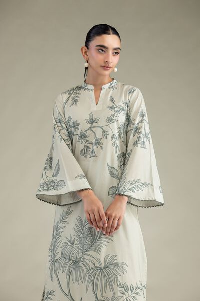 Printed | Cambric | Floral Cambric Kurta | AED 180.00