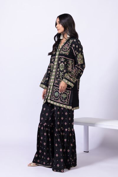 Embroidered | Viscose Oak Silk | Pants | AED 160.00