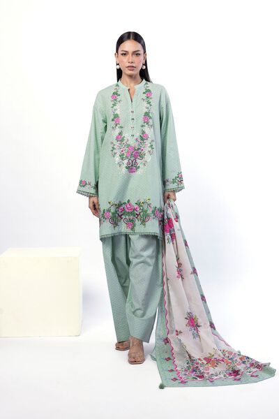 Embroidered | Cotton Dobby | Fabrics 3 Piece | AED 200.00