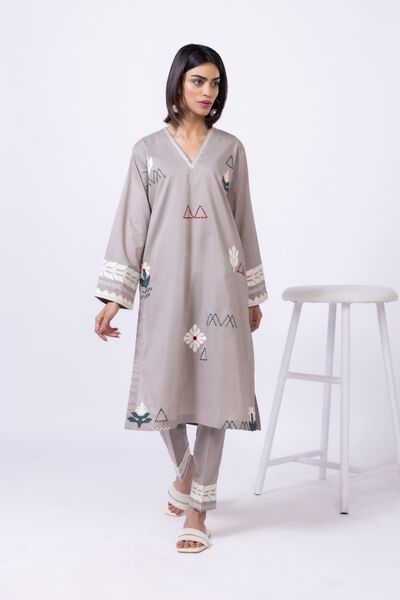Embroidered | Cambric | Pants | AED 68.00