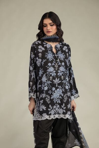 Embroidered | Lawn | Black Lawn Kurta | AED 65.00