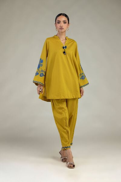 Embroidered | Cambric | Cambric Pants | AED 80.00