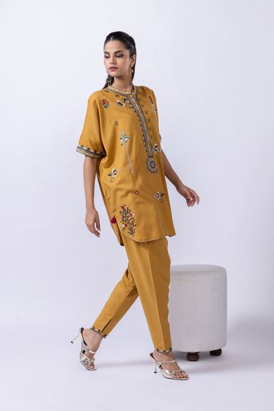 Embroidered | Cotton Dobby | Pants | AED 40.00