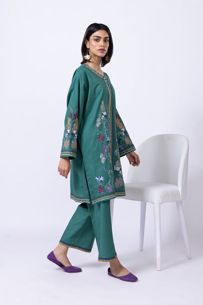 Embroidered | Cotton Dobby | Pants | AED 80.00
