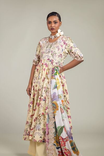Raw Silk | Three Piece Suit | AED 390.00
