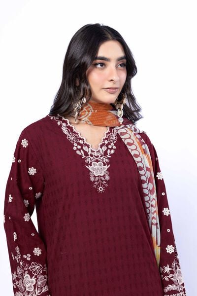 Embroidered | Cotton Dobby | Fabrics 3 Piece | AED 200.00