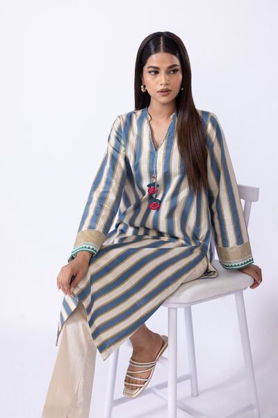 Printed | Crosshatch Poplin | Kurta | AED 80.00