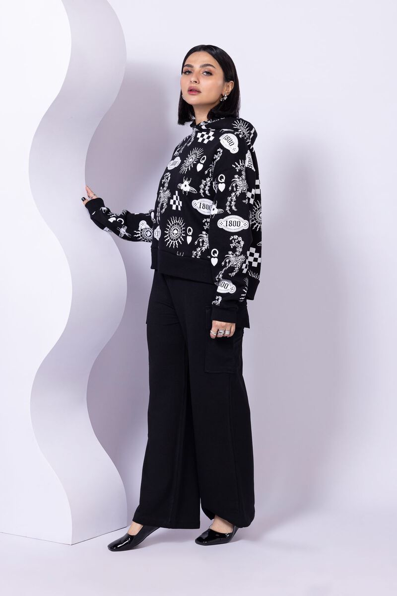Printed | Cotton Polyester Fleece | Hoodie | AED 30.00