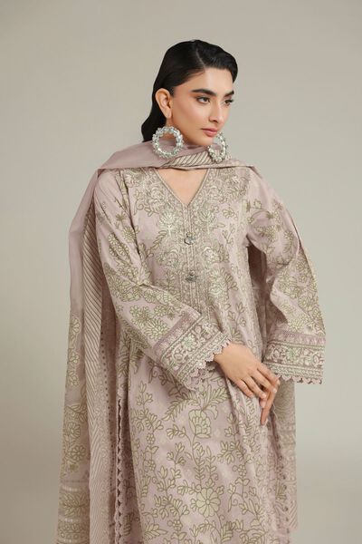 Embroidered | Cambric | Cambric 3-piece Set | AED 350.00