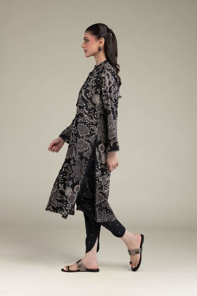 Printed | Cotton Viscose | Black Cotton Shalwar | AED 130.00
