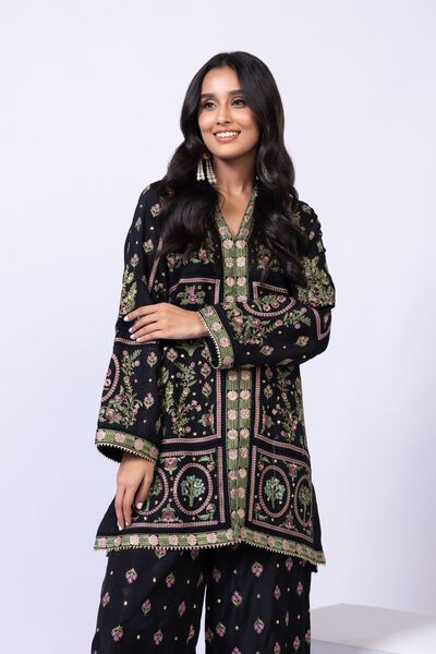 Embroidered | Viscose Oak Silk | Kurta | AED 400.00