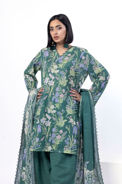 Printed | Light Khaddar | Tailored 3 Piece | AED 90.00