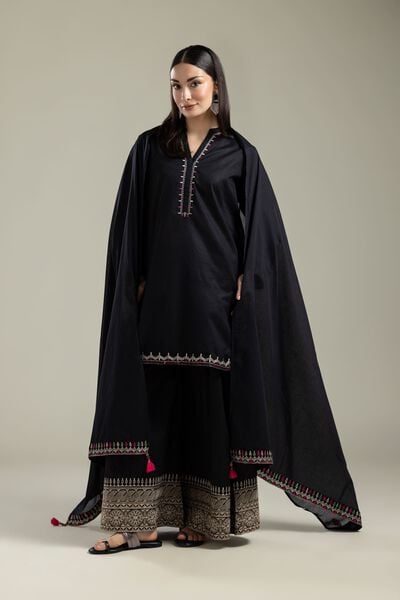 Embroidered | Lawn | Black Lawn Dupatta | AED 100.00