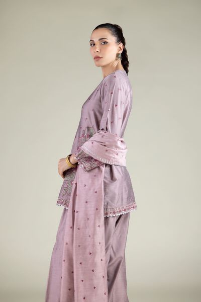 Embroidered | Cotton Net | Floral Draped Dupatta | AED 65.00