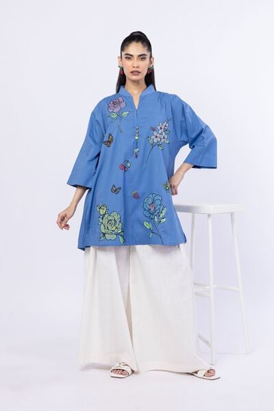 Embroidered | Crosshatch Poplin | Kurta | AED 60.00