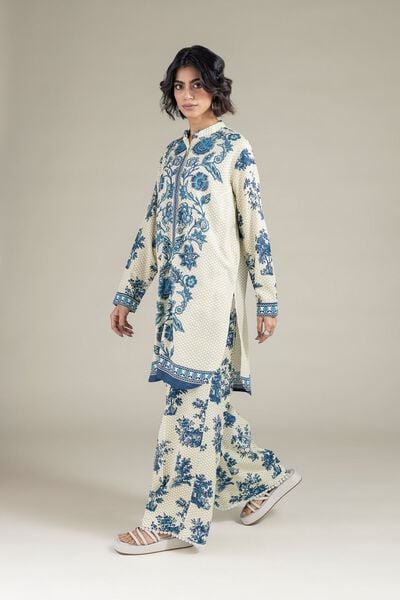 Printed | Raw Silk | Pants | AED 80.00