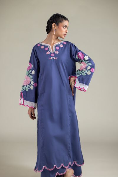 Embroidered | Textured Cotton | Kurta | AED 200.00
