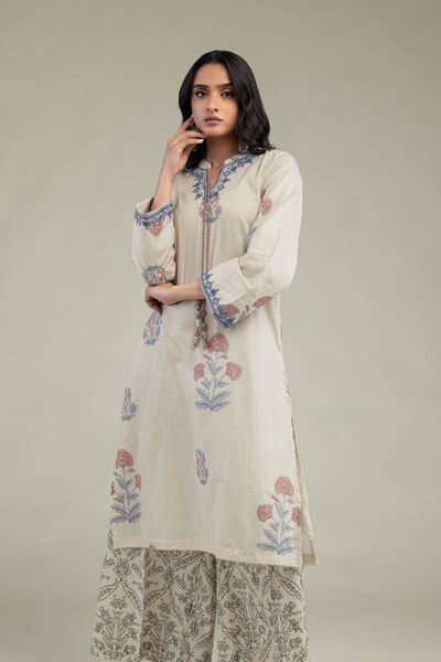 Embroidered | Cambric | Floral Cambric Kurta | AED 200.00