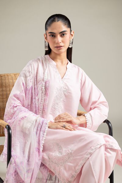 Embroidered | Blended Cambric | Kurta | AED 78.00