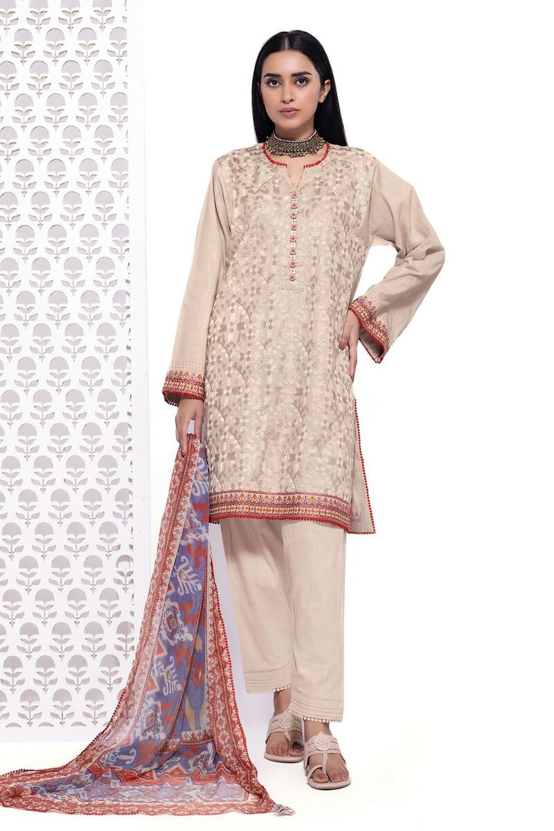 Embroidered | Crosshatch | Fabrics 3 Piece | null