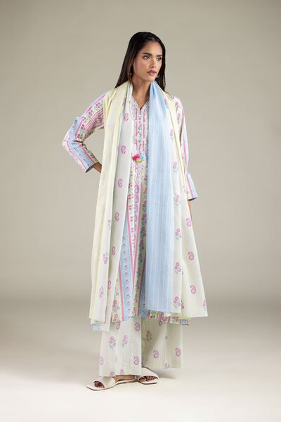 Embroidered | Textured Cotton | Pants | AED 24.00