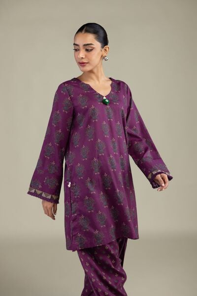 Printed | Textured Weave | Short Printed Kurta | AED 130.00