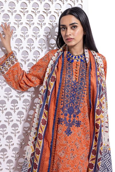 Lawn | Embroidered | Fabrics 3 Piece | AED 120.00