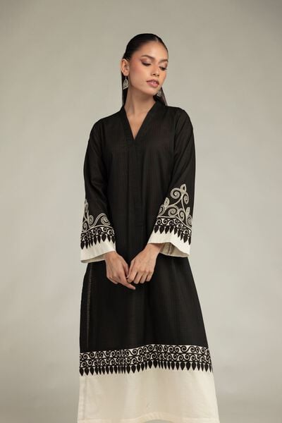 Embroidered | Cotton Dobby | Long Cotton Kurta | AED 200.00