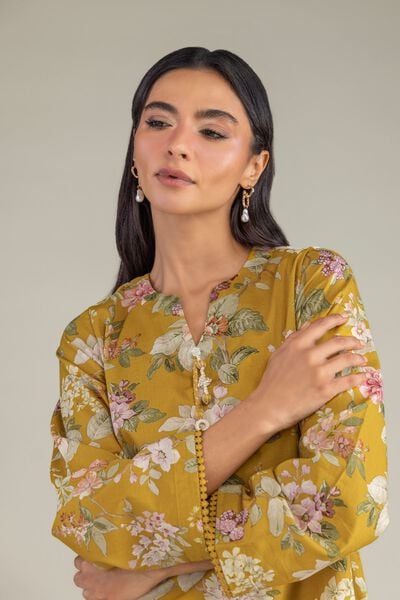 Printed | Cambric | Floral Cambric Kurta | AED 150.00
