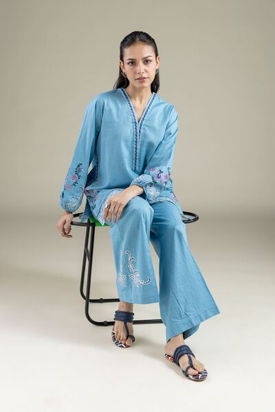 Embroidered | Heavy Textured Cotton | Kurta | AED 140.00