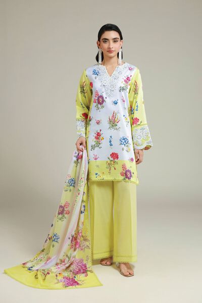 Printed | Satin | Fabrics 3 Piece | AED 200.00