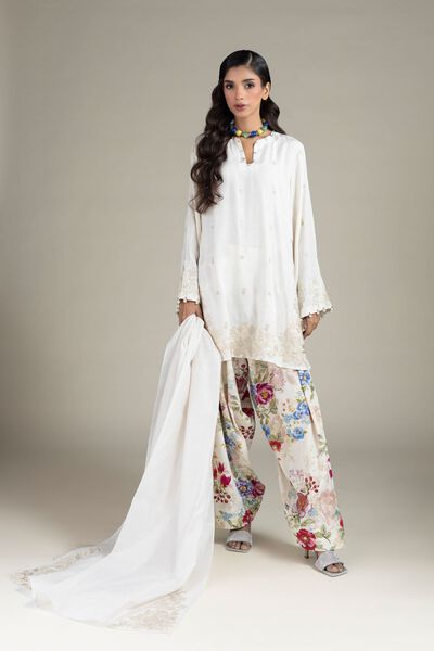 Embroidered | Raw Silk | Fabrics 3 Piece | AED 250.00