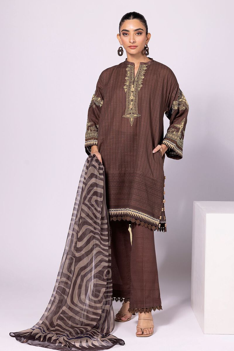 Fabrics 3 Piece Suit, BROWN, hi-res image number null