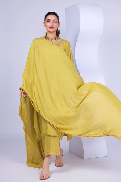 Embroidered | Russian Raw Silk | Pants | AED 27.60