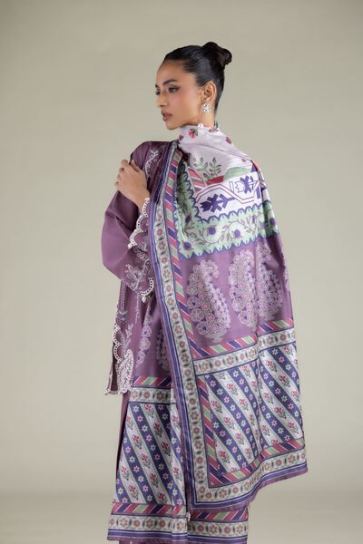 Embroidered | Polyester Silk | Geometric All-Season Dupatta | AED 50.00