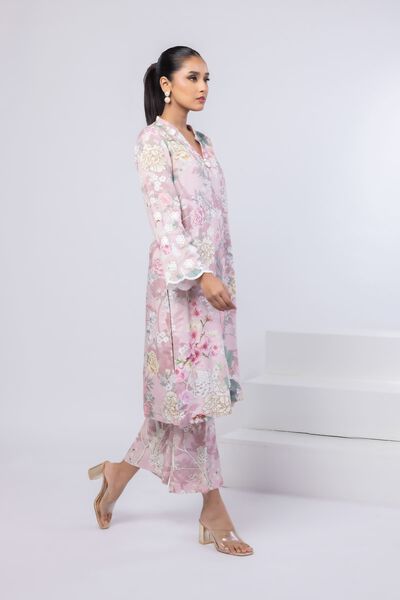 Printed | Dull Raw Silk | Pants | AED 72.00