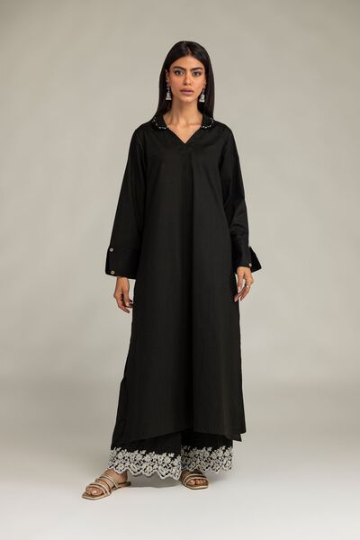 Embroidered | Textured Cotton | Textured Cotton Pants | AED 150.00